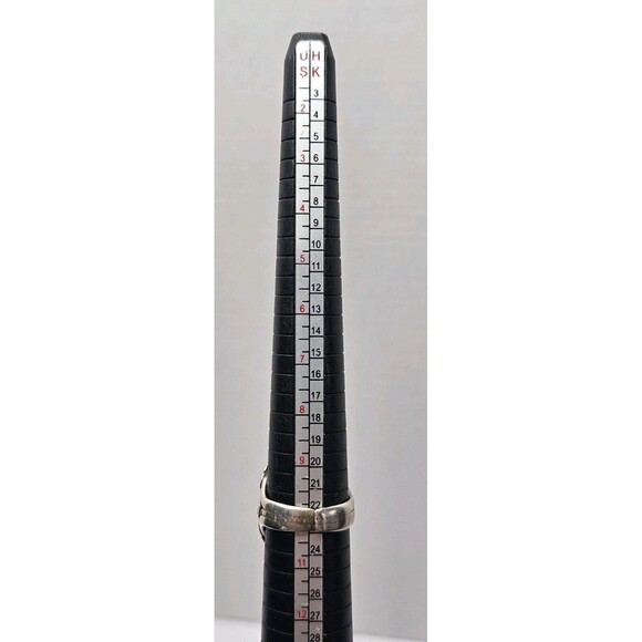 Native American Signed “RB” Sterling Silver & Onyx Navajo Ring 12.32g Adjustable - Picture 8 of 9